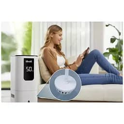 Зволожувач повітря Levoit OasisMist1000S Smart Ultrasonic Cool Mist Tower LUH-M10 білий (HEAPHULVSEU0082Y) - мініатюра 7