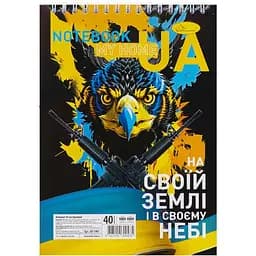 Блокнот А5 "Патриотический" Апельсин АП-1905-1, 40 листов, пружина сверху