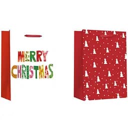 Набір пакетів паперових Malevaro Medium Xmas Ho ho дизайн 1, 17.8x9.8x22.9 см 210г/м2 2 шт. (762305ML-1)