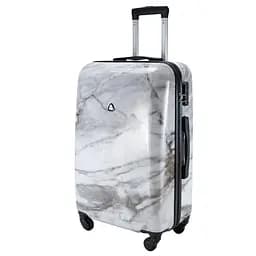 Валіза середня Semi Line 24 дюйми (M) дюйми (M) Polycarbonate/ABS-Plastic White Marble (T5731-2)