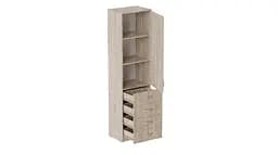 Пенал Анжело Ferrum-decor на 3 полиці з дверима та 4 ящиками 1900x500x380 ДСП Дуб Сан-Марино 16 мм (FRD-104966) - мініатюра 2