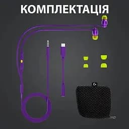 Навушники для геймерів Logitech G333 Gaming Earphones фіолетові (981-000936) - мініатюра 5
