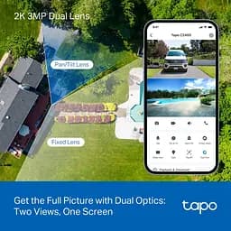 Камера IP з подвійним об'єктивом Tapo C246D 3MP N300 microSD motion detection TP-Link teh0015991 - мініатюра 3