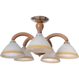 Люстра Brille стельова дерев'яна E14 40W BR (BKL-402C/5)