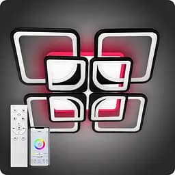 Люстра светодиодная 517 Light 3color с пультом 240Вт Черный (01758)