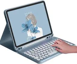 Чехол для клавиатуры для iPad Air 13 дюймов (M3/M2)/ iPad Pro 12,9 дюйма 6-го/5-го/4-го/3-го поколения Цветная клавиатура