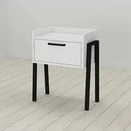 Модульна тумба Ferrum-decor Бетті 540x450x320 метал Чорний ДСП Білий 16 мм (FRD-102989)