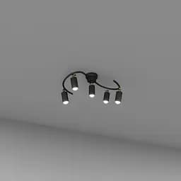 Стельовий світильник SV0046-5 BK+GD