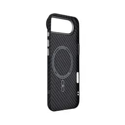 Карбоновый чехол для Apple iPhone 17 Air, LikeCarbon2 MagCase, черный, тонкий защитный чехол-панель из поликарбоната с магнитами N52, MagSafe, противоударный, совместим с беспроводной зарядкой, приподнятые края для защиты камеры, ArmorStandart (ARM86260) - мініатюра 4
