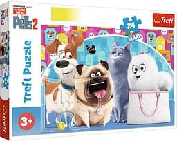 Набір Пазли - (24 елм. МАХІ) - "Щасливі домашні тварини" / Секрети домашніх тварин 2