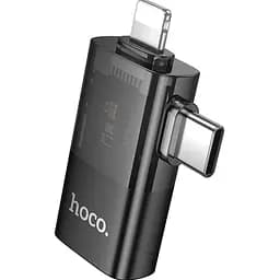 Перехідник Hoco UA36E USB-C Male/Lightning Male to USB-A Female OTG Black [140339] - мініатюра 4