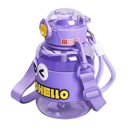 Дитяча пляшка для води HELLO-HELLO 680 мл з ремінцем, фіолетовий Yiwu HP-14-46V - мініатюра 3