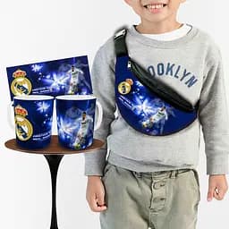 Набор: детская сумка-бананка+кружка Криштиану Роналду 32х15см,бананка для мальчика через плечо (00910)