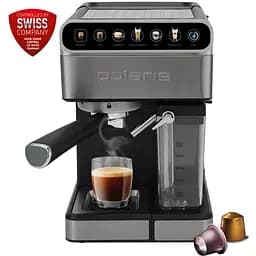 Кофеварка эспрессо Polaris PCM 1575 WIFI IQ Home нержавеющая сталь (24129)