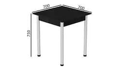 Стіл кухонний Ferrum-decor Агата 75x70x70 Білий ДСП Сосна Кембра 16мм (FRD-105670) - мініатюра 3