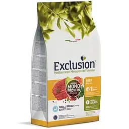 Сухий корм для дорослих собак дрібних порід Exclusion Noble Grain Adult Beef Small Breed, з яловичиною, 500 г