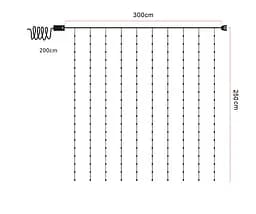 Гірлянда штора LED Star Sun Lamp великі краплі роси 3х2.5 метра 200 led з пультом - мініатюра 2