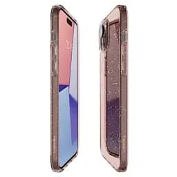 Чохол Spigen Liquid Crystal Glitter Rose Quartz для iPhone 15 (ACS06789) - мініатюра 8