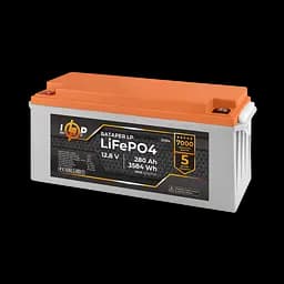 Акумулятор LP LiFePO4 12V (12,8V) - 280 Ah (3584Wh) (BMS 150A/75A) пластик - мініатюра 2