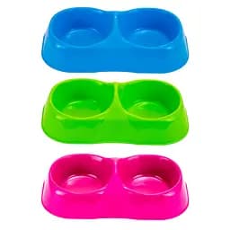 Миска двойная для корма и воды MPS Maya Double S Miz Col. 11.5×21.5x6 см 