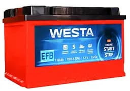Автомобільний акумулятор WESTA 110 Ah / 920 A EFB Start-Stop R (0) (-/+) (353x175x190) WEFB110