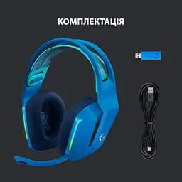 Навушники Logitech G733 Lightspeed Wireless RGB Gaming Headset Blue (981-000943) - мініатюра 6
