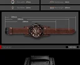Чоловічий класичний годинник Skmei 9165 Brown-Brown - мініатюра 8