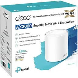 MESH-система TP-Link mesh Deco X60 AX3000 1Pc White 802.11ax (Deco-X60-1-pack) - мініатюра 5