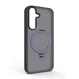 Чехол для Samsung Galaxy S24 Plus 5G (SM-S926), Unit Stand, черный, MagSafe, противоударный защитный чехол-панель с подставкой, поддержкой магнитных держателей и беспроводной зарядки, защита всего корпуса, силикон + поликарбонат
