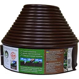Садовая бордюрная лента Экобордюр Эконом 10 м коричневая (10705392)