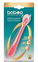 Ложечка силіконова Baboo, 6+ міс., рожевий (90432) - мініатюра 5
