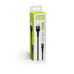 Кабель ColorWay USB - micro USB (M/M), Nylon, 2.4 А, 1 м, Black (CW-CBUM045-BK) - мініатюра 5