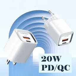 Зарядний пристрій Ldnio A2318C USB/ Type-C QC PD білий + кабель Type-C to Type-C - мініатюра 2