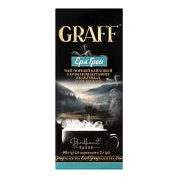Чай чорний Graff Earl Grey з бергамотом в пакетиках 40 г (20 шт. х 2 г)  - мініатюра 3