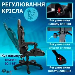 Геймерське крісло 4Points GT Чорне - мініатюра 11