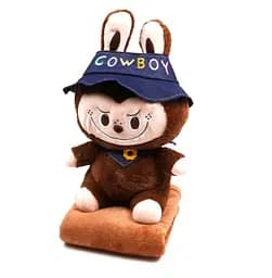 Детский набор Игрушка плед Лабуба в костюме ковбоя мягкая игрушка 60 см с пледом 1,20 x 1,50 м