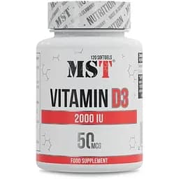 Аминокислота MST Vitamin D3 2000 IU, 120 капсул vit0003992