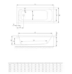 Ванна акрилова Radaway Mia Eco 180x75 з ніжками, біла (WA1-55-180x075) - мініатюра 3