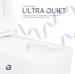 Унітаз підвісний Qtap Gemini Ultra Quiet, з сидінням Slim Duroplast/ Soft-close/ Quick Release QT2533076EUQW - мініатюра 4