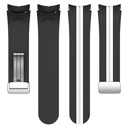 Ремінець для Samsung Galaxy Watch 6 40mm 6 44mm - чорно-білий ширина кріплення 20мм силікон Watchbands Cls-line (W15-9WB24248837) - мініатюра 5