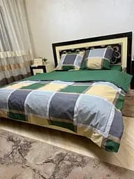 Постільна білизна бавовняна Шотландка Півтораспальна 150 x 220 Бязь Зелена 50 х 70