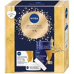 Уцінка. Набір жіночий Nivea Beauty Age 2024: Денний крем проти зморщок + ревіталізація 50 мл + Нічний крем 50 мл