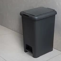 Відро для сміття MBM My Home з кришкою та педаллю 45 л антрацит (BIN-01 45L ANTHRACITE) - мініатюра 6