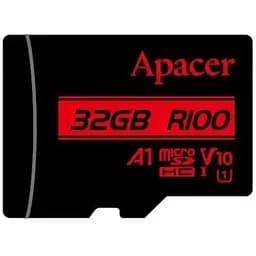 Карта памяти Apacer microSDHC, 32Gb, R100, Class10 UHS-I U1 V10 A1, без адаптера, до 100 МБ/с (AP32GMCSH10UB-RA)