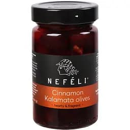 Оливки Nefeli Cinnamon Kalamata olives без кісточки з мандарином і корицею 310 г