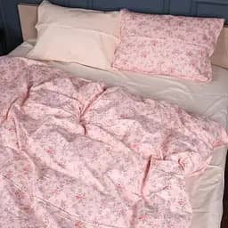 Комплект постільної білизни MisSon Сатин 22-1397 Floral Elegance 143 x 210 см рожево-пудровий (2200010565669)