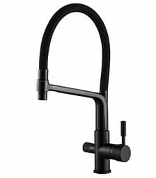 Смеситель для кухни под осмос Platinum LN088 черный матовый