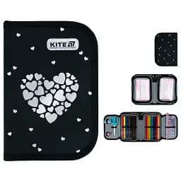 Пенал з наповненням Kite Black&Silver (K26-622H-5) - мініатюра 3