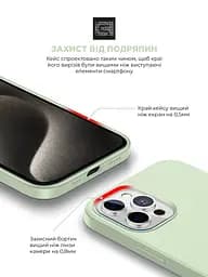 Силиконовый чехол с MagSafe для Apple iPhone 15 Pro Max, ICON2 MagCase, зеленый, противоударный, панель с мягкой подкладкой, защита всего корпуса, поддержка беспроводной зарядки, совместим с защитными стеклами и пленками, ArmorStandart (ARM77014) - мініатюра 5