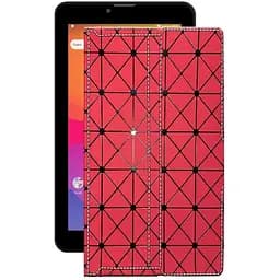 Чехол StatusCASE из экокожи для планшета Prestigio Wize 4117 3G Красный ромб